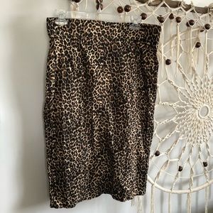 Pinup Couture cotton pencil skirt leopard 2x